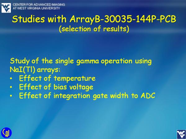 ArrayB-30035-144P-PCB NaI(Tl) Studies Slide 1