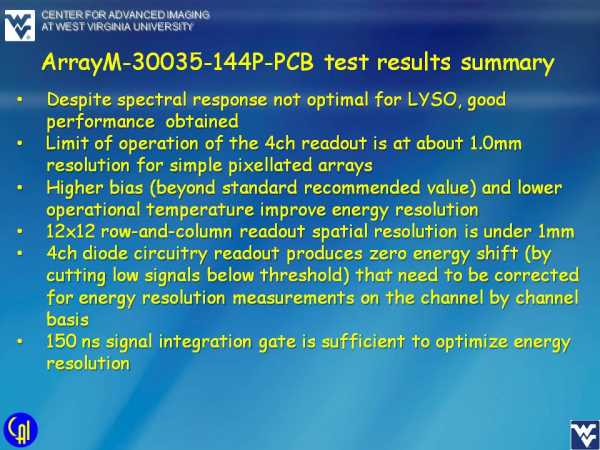 ArrayM-30035-144P-PCB 4ch Readout Studies Slide 10