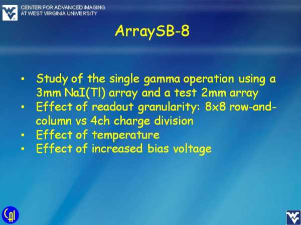 ArraySB-8_NaI_Studies Slide 1